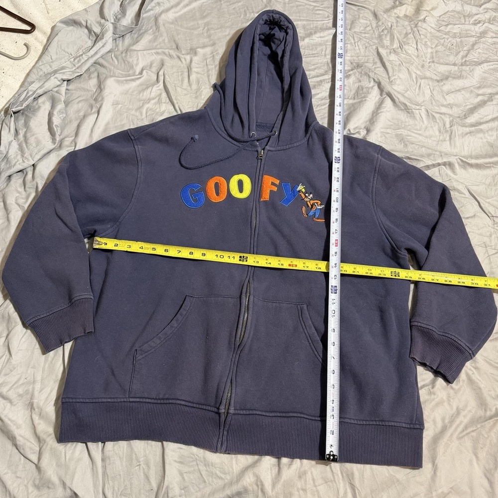 Disney Parks Hoodie Mens XL Blue Goofy Walt Disney World Full Zip Graphic - Picture 3 of 10